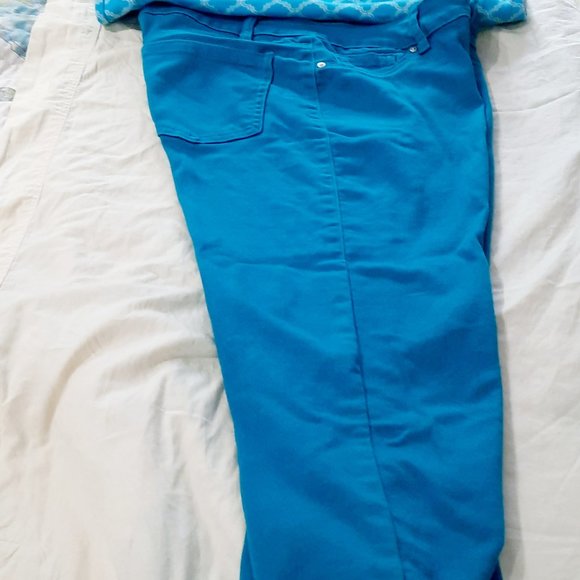 Nygard Blue Cotton Pants - Picture 1 of 5